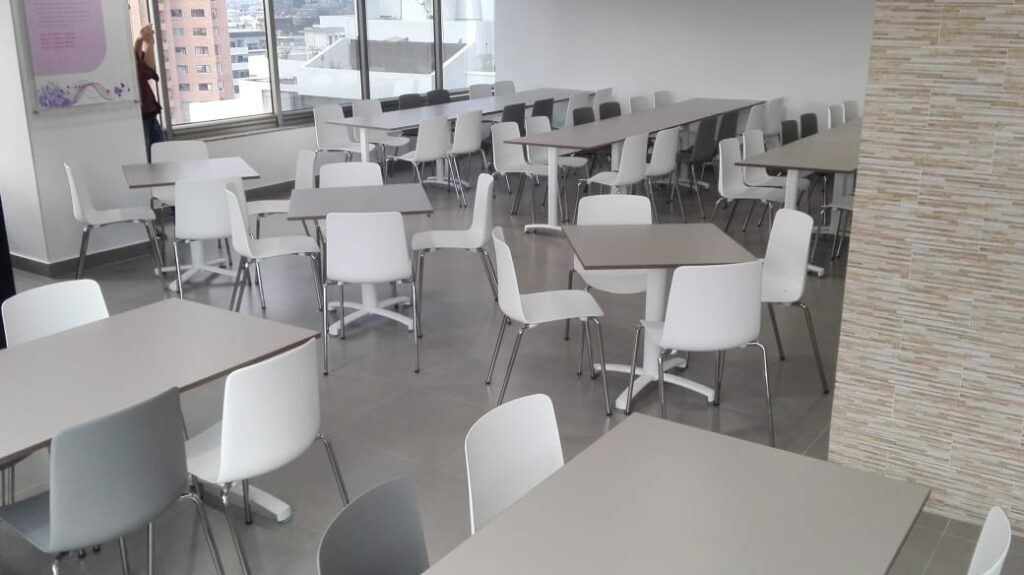 cafeterías para oficina, mesas para cafetería, sillas para cafetería
