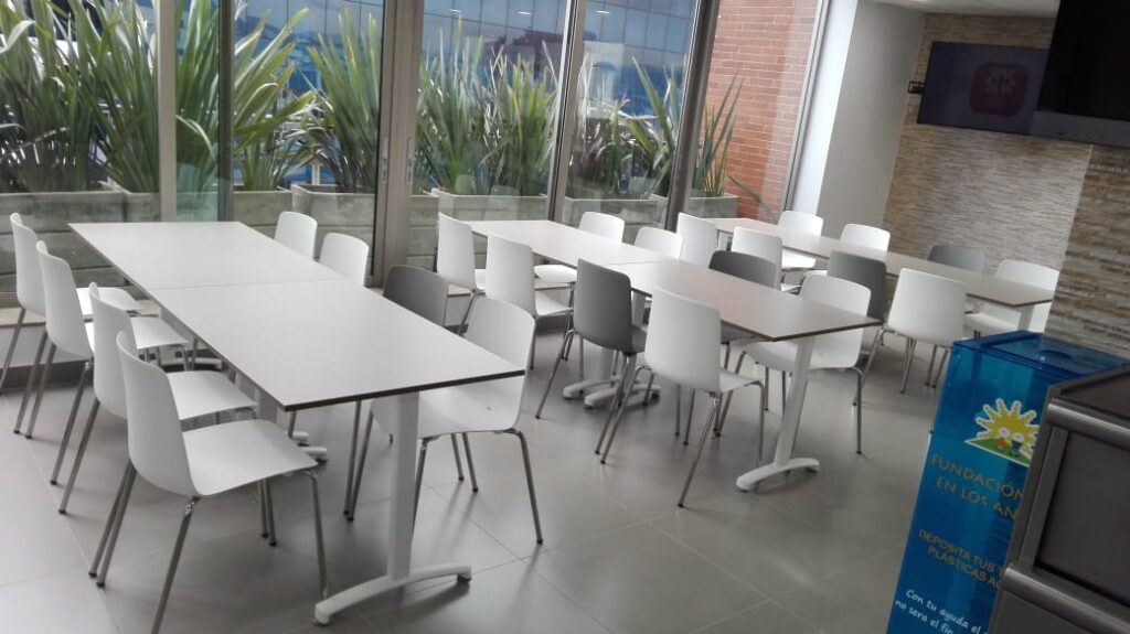 cafeterías para oficina, mesas para cafetería, sillas para cafetería