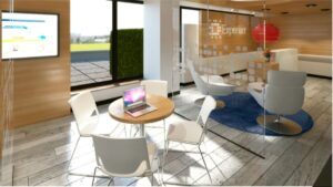 salas de espera, estaciones de trabajo