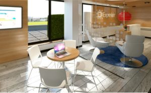 salas de espera, estaciones de trabajo